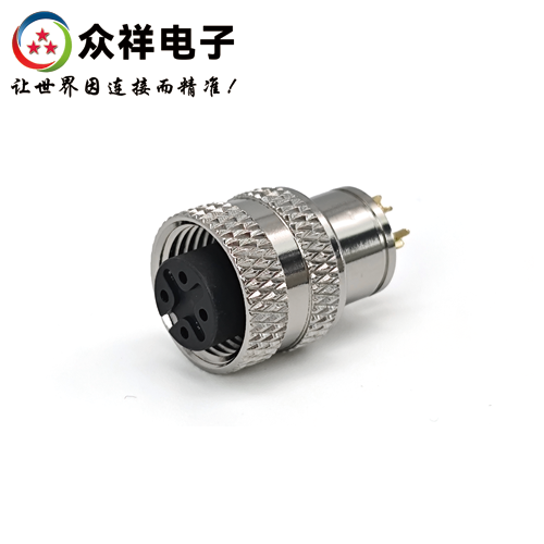 M12-注塑款母头 带短屏蔽